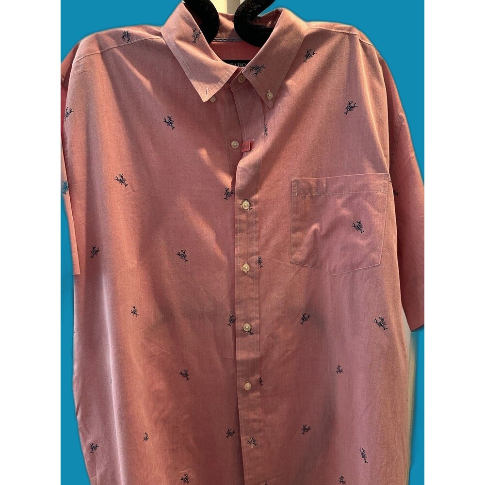 Mens Chaps LOBSTER print button down shirt, Summer party or cruise sz 2XB 2TG